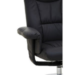 Denton Black Leather Effect Reclining Chair