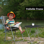 Bernie Folding Table With Sand Black Top