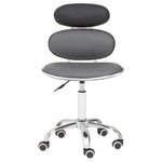 Fran Black Pu Home Office Chair
