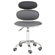 Fran Black Pu Home Office Chair