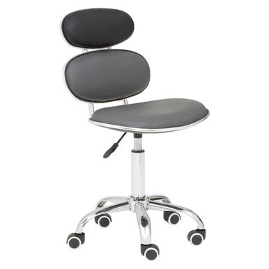 Fran Black Pu Home Office Chair