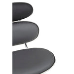 Fran Black Pu Home Office Chair