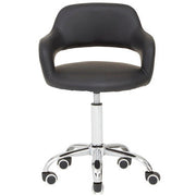 Fionna Black Home Office Chair with Curved Back