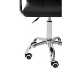 Finn Black Home Office Chair With Swivel Base