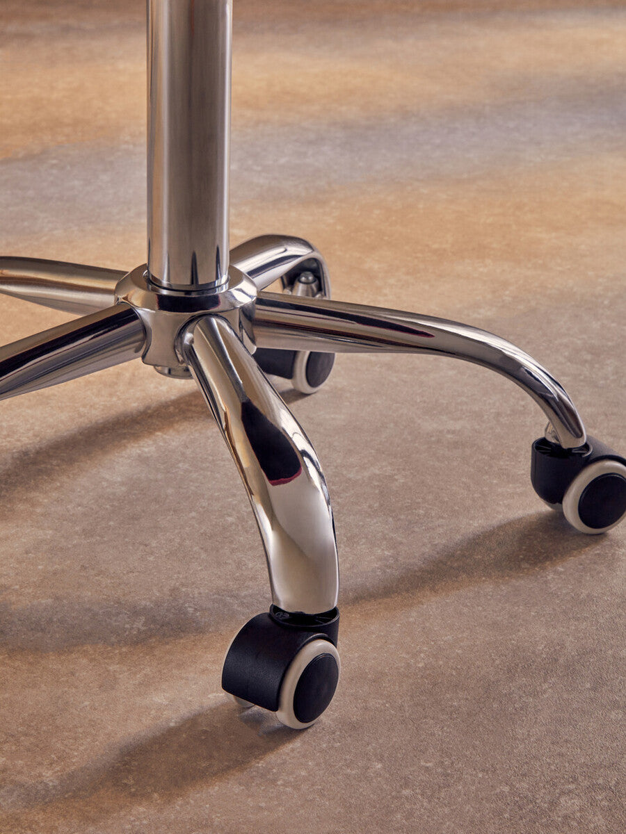 Fayth Pink Velvet Buttoned Home Office Chair