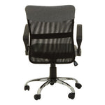 Fenix Grey Home Office Chair With Chrome Arms