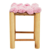 West Village Pink Pom Stool
