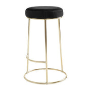 Manhattan Black Velvet Bar Stool