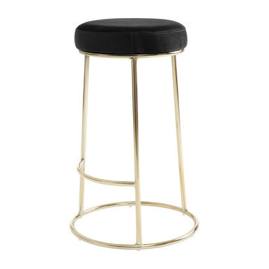 Manhattan Black Velvet Bar Stool
