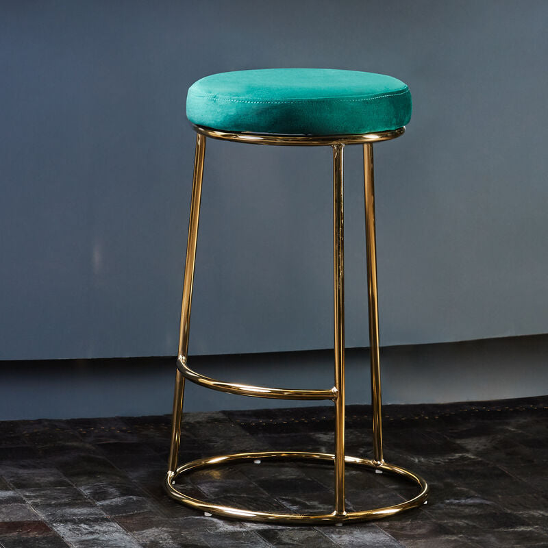 Manhattan Green Velvet Bar Stool