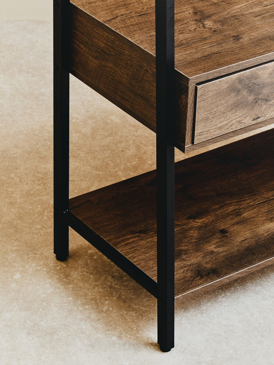 Bradbury Dark Oak Effect Open Wardrobe