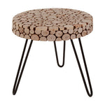 Lacuna Fir Wood Round Side Table