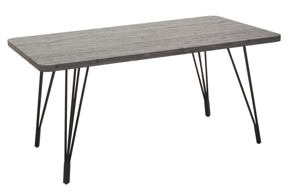 Anube Dark Grey Veneer Dining Table