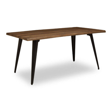 Assia Dark Wood Veneer Dining Table
