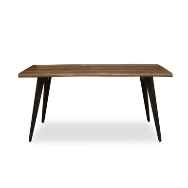 Assia Dark Wood Veneer Dining Table