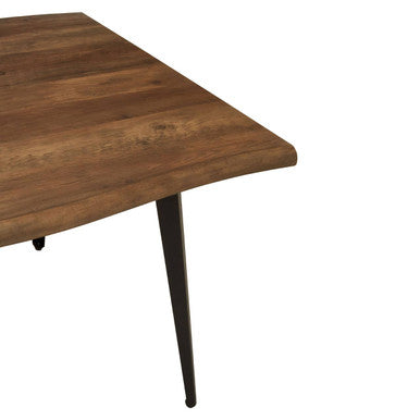 Assia Dark Wood Veneer Dining Table