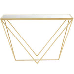 Farran Gold Finish Rectangular Console Table