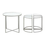Farran Set of 5 Silver Finish Tables