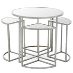 Farran Set of 5 Silver Finish Tables