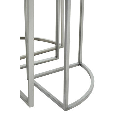 Farran Set of 5 Silver Finish Tables