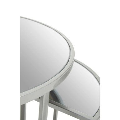 Farran Set of 5 Silver Finish Tables