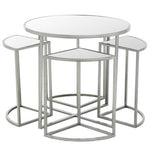 Farran Set of 5 Silver Finish Tables