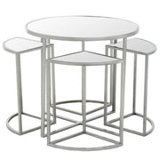 Farran Set of 5 Silver Finish Tables