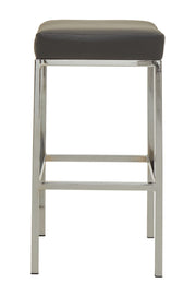 Baina Dark Grey And Chrome Finish Bar Stool