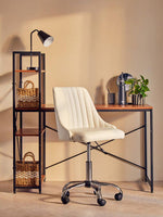 Laxton Red Pomelo Desk With Shelves