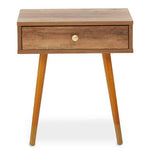 Frida Wood Veneer Bedside Table with 1 Drawer