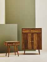 Frida Wood Veneer Bedside Table with 1 Drawer