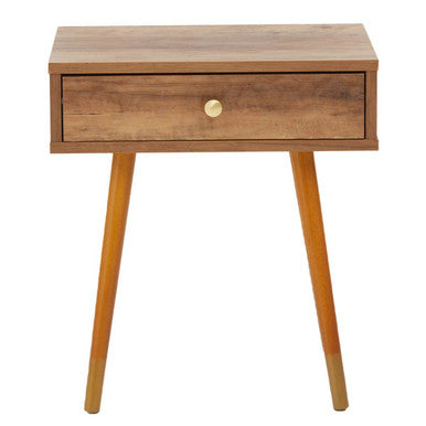 Frida Wood Veneer Bedside Table with 1 Drawer