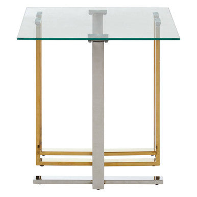 Alvea Silver and Gold Side Table