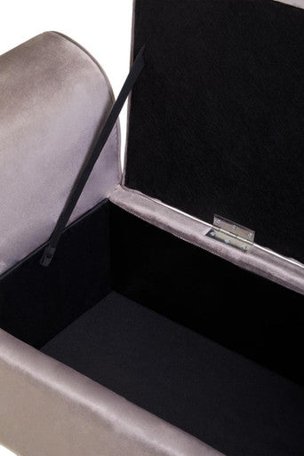 Loretta Mink Velvet Ottoman Storage Bench