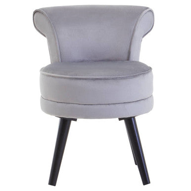 Kids Loretta Grey Velvet Chair