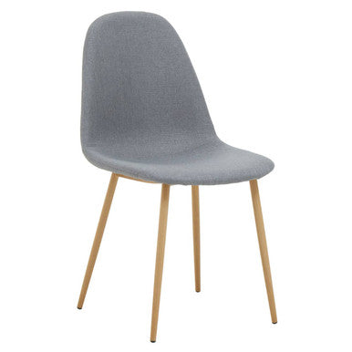Salford Grey Dining Chair With Wood Effect Legs