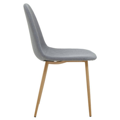 Salford Grey Dining Chair With Wood Effect Legs