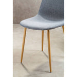 Salford Grey Dining Chair With Wood Effect Legs