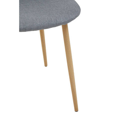 Salford Grey Dining Chair With Wood Effect Legs