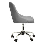 Brent Grey Leather Effect Home Office Chair