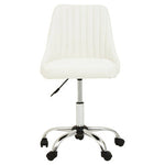 Brent Off White Leather Effect Home Office Chair