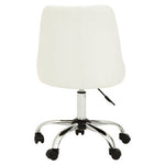 Brent Off White Leather Effect Home Office Chair