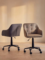 Brent Tufted Grey And Black Home Office Chair