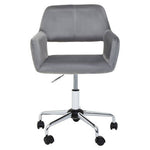 Brent Grey Velvet And Chrome Base Home Office Chair