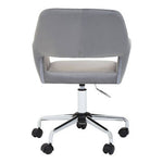 Brent Grey Velvet And Chrome Base Home Office Chair
