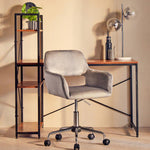 Brent Grey Velvet And Chrome Base Home Office Chair