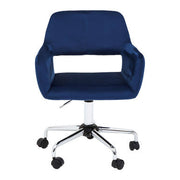 Brent Navy Velvet And Chrome Base Home Office Chair