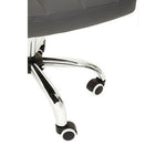 Brent Grey Leather Effect And Chrome Home Office Chair
