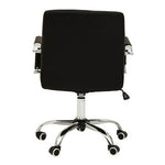 Brent Black Leather Effect And Chrome Home Office Chair