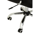 Brent Black Leather Effect And Chrome Home Office Chair